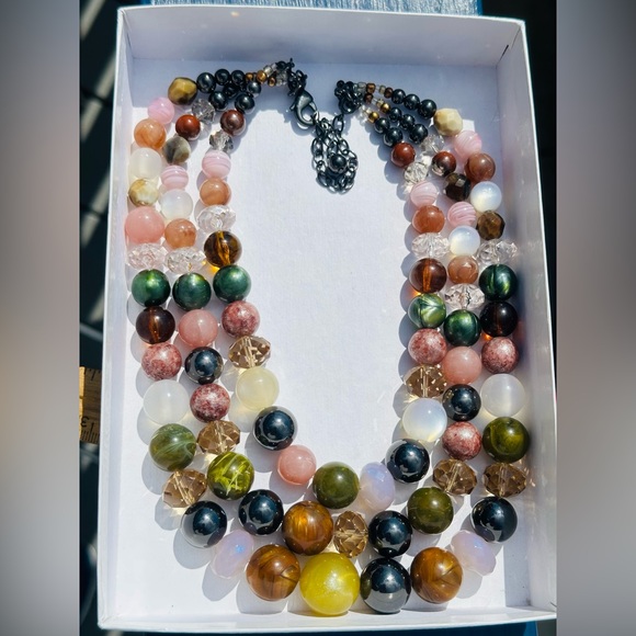 Designer NWOT 3 or 2 strand Graduated Bead Necklace 16” to 20” - Picture 1 of 7